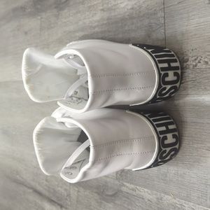 Mochino Men's Leather High Top LOGO Sneakers